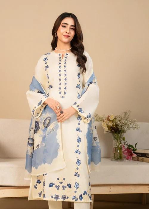 3 piece - Embroidered Summer Lawn Suit