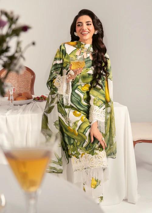 3 piece - Printed Lawn Suit - Chiffon Dupatta