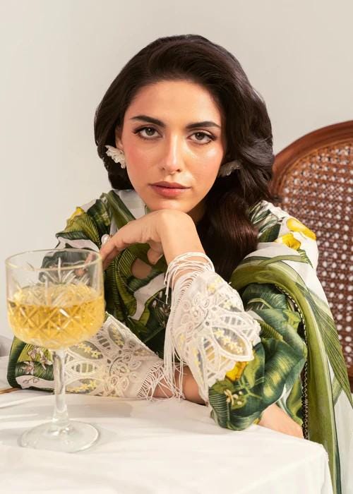 3 piece - Printed Lawn Suit - Chiffon Dupatta
