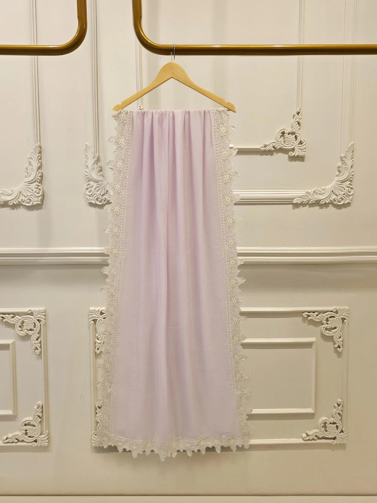 Agha Noor 3-Piece Embroidered Cotton Net Suit - Lilac