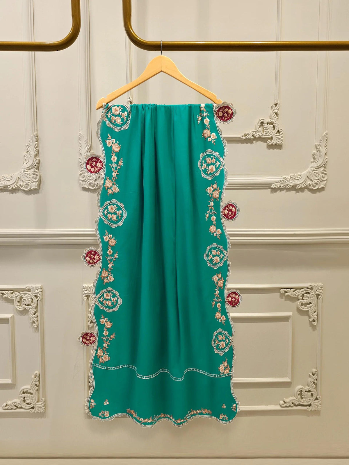 Agha Noor 3 Piece - Embroidered Cambric Suit - Kora Cotton Dupatta