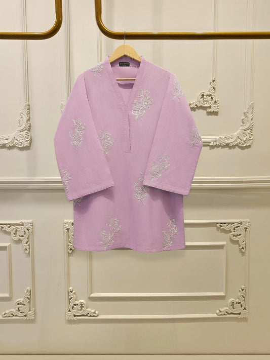 2 Piece Agha Noor Embroidered Khaddar Suit - Lilac
