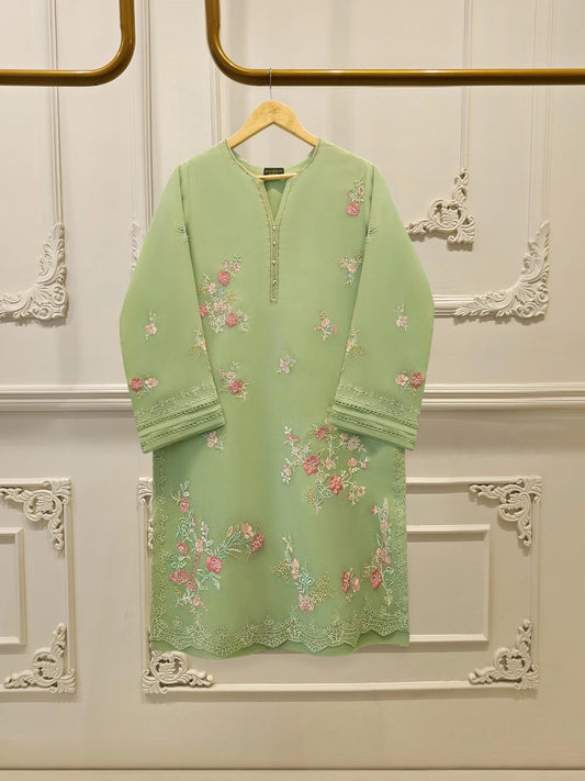 Embroidered Cotton Net Suit: 2 Piece Agha Noor