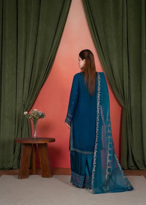 3 Piece Embroidered Chiffon Kurta Set