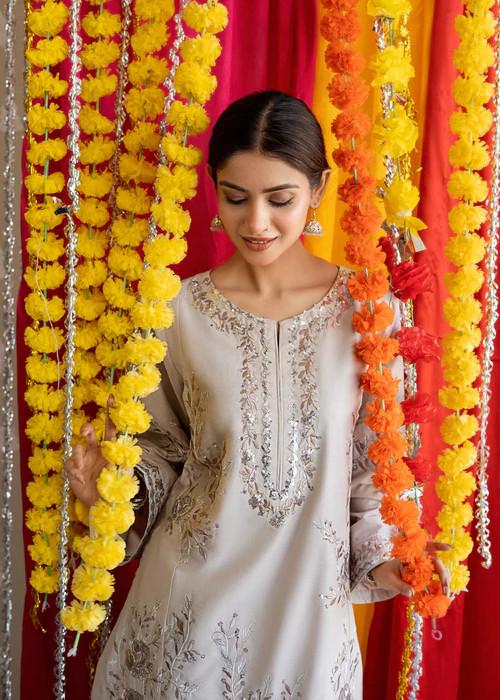 Embroidered Lawn Kurta Farshi Shalwar Suit - 2 Piece