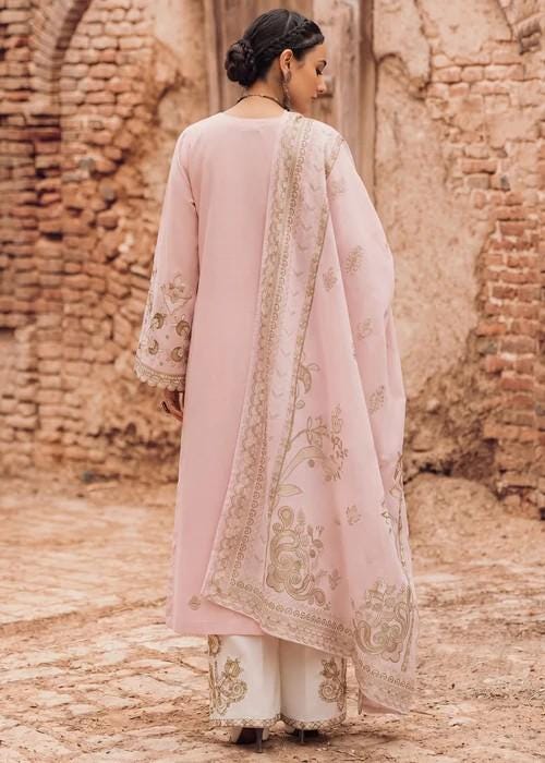 3 Piece Embroidered Lawn Suit - Pink