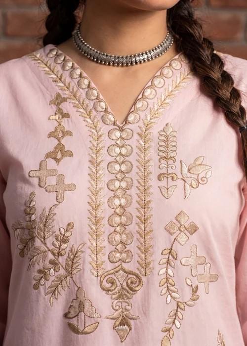 3 Piece Embroidered Lawn Suit - Pink