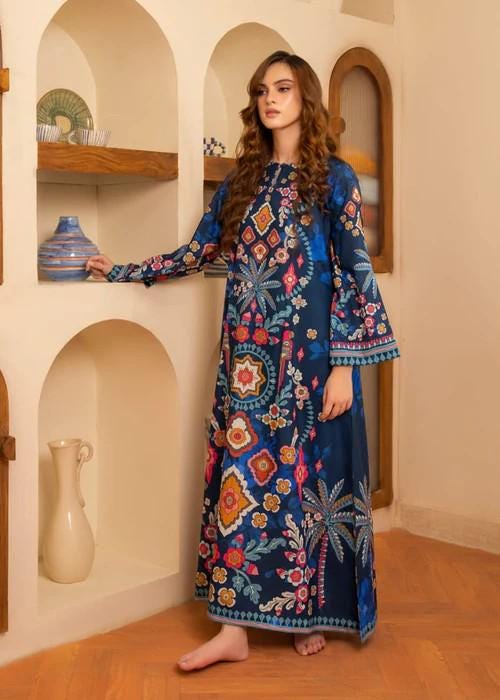 Printed Kaftan with Sleeves - 1 Piece
