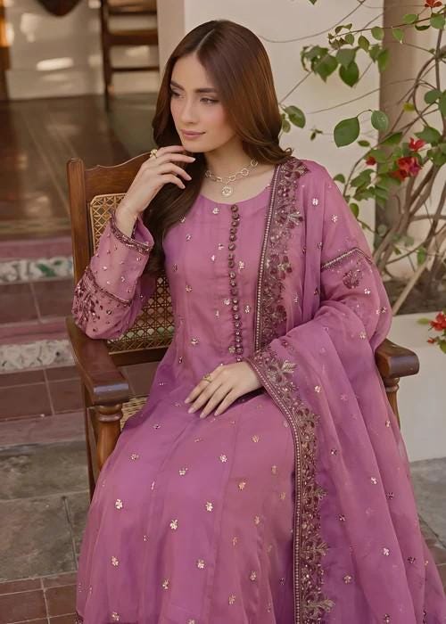 3 Piece Chiffon Maxi Dress - Zinnia Pink