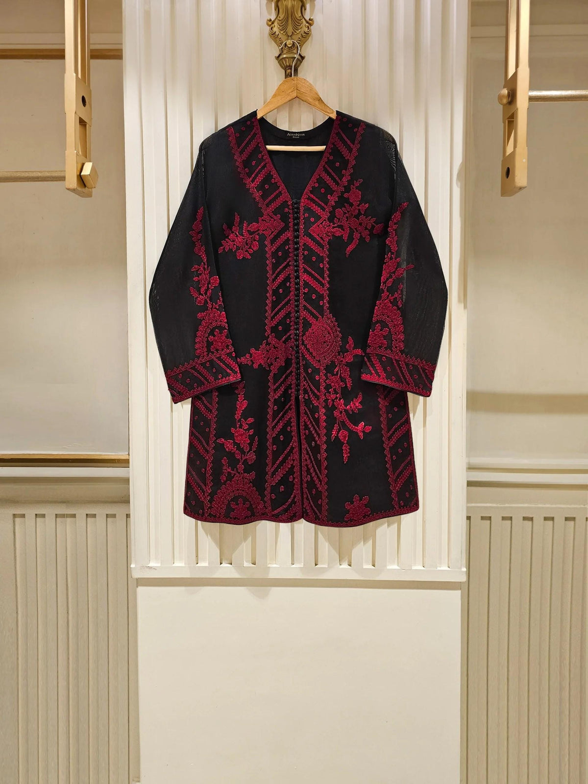 Agha Noor 2 Piece Embroidered Cotton Net Shalwar Kameez