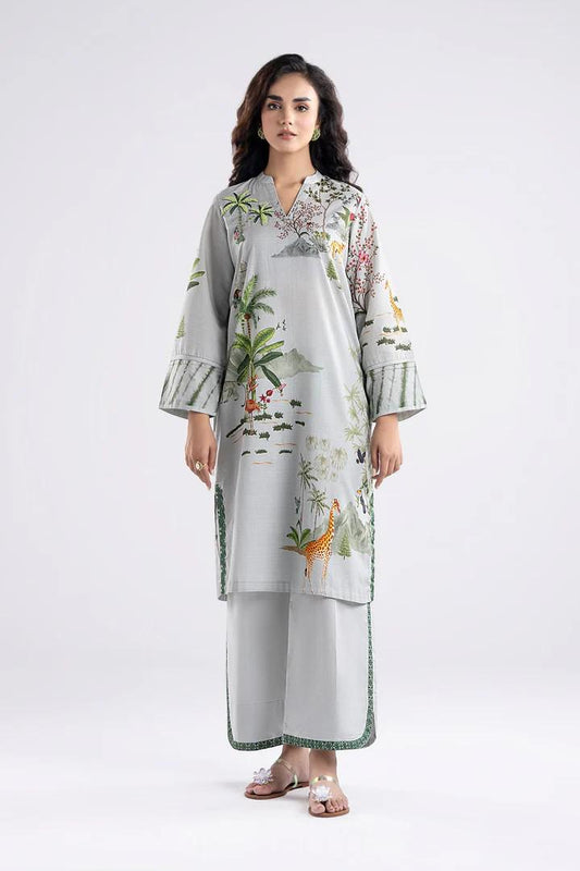 Maria B. - 2 Piece Printed Lawn Suit - Handwork Motif