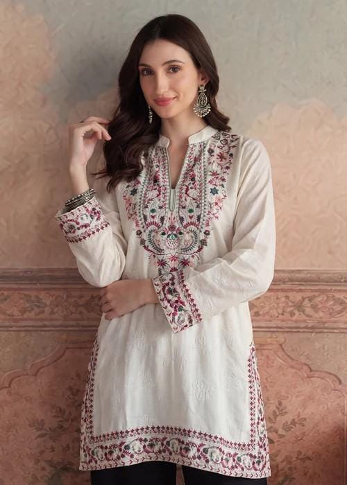 3 Piece Embroidered Sharara Suit