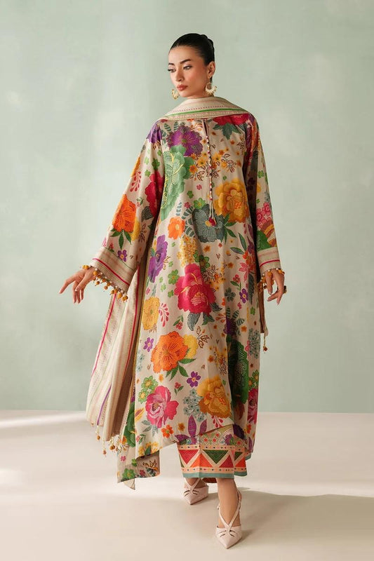 Baroque Printed Viscose Silk Suit - 3 Piece