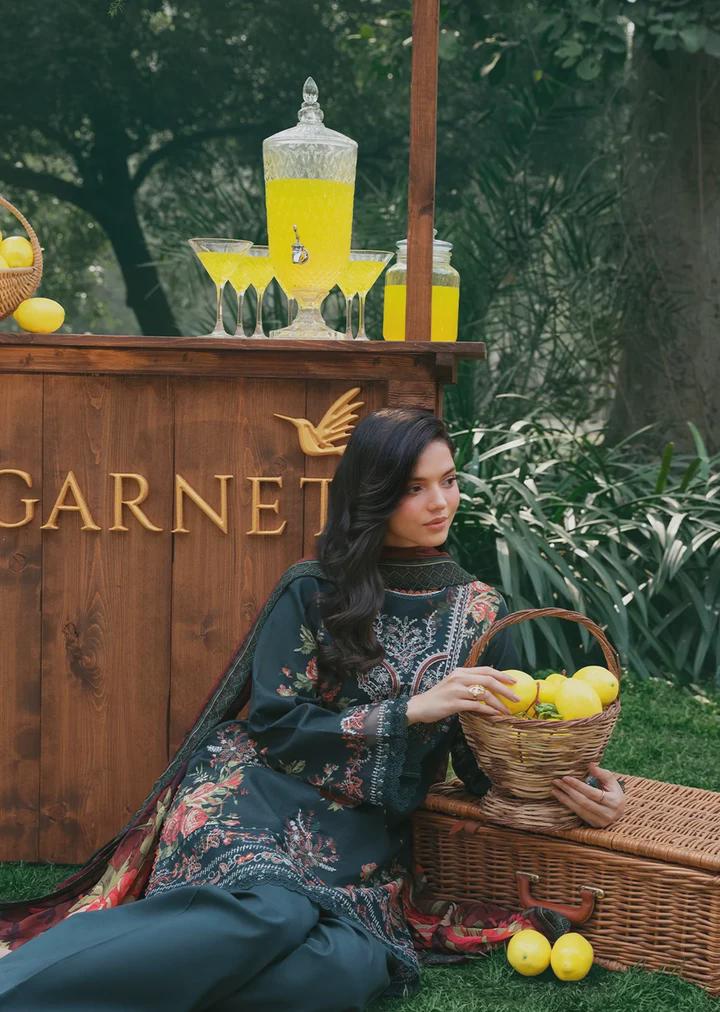 Embroidered Lawn Shalwar Suit – 3 Piece - Chiffon Dupatta